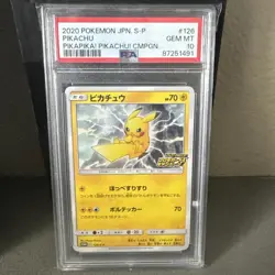 2020 Pokemon PSA 10 Pikachu JPN S-P PikaPika!Pikachu! CMPGN. 126S-P - Image 1