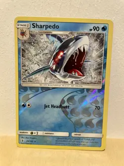 Pokemon TCG Sharpedo Guardians Rising 28/145 Reverse Holo Rare - Image 1