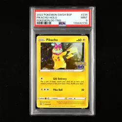 PSA 9 MINT 2022 Pokemon ENG Pikachu F SWSH234 Promo - Image 1