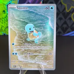 Pokemon TCG Squirtle 170/165 Scarlet & Violet 151 Illustration Rare Holo 2023 - Image 1