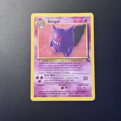 Pokemon Gengar Fossil 20/62 Non Holo Rare 1999 Vintage WOTC - Image 1