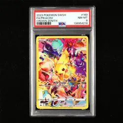 PSA 8 NM-MT 2023 Pokemon ENG Pikachu F 160/159 - Image 1