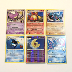 6 Pokemon TCG 2009 Drifblim Magmortar Lunatone Milotic Supreme Victors Cards - Image 1