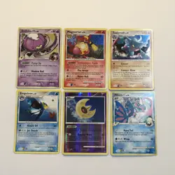 6 Pokemon TCG 2009 Drifblim Magmortar Lunatone Milotic Supreme Victors Cards - Image 2