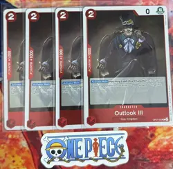 4x One Piece OP07-003 R Outlook III - ENG - Foil - Playset - TCG - NM/M - Image 1