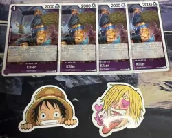 4x One Piece OP05-064 R Killer - ENG - Foil - Playset - TCG - NM/M - Image 1