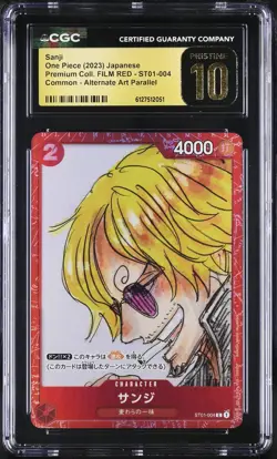 Sanji ST01-004 CGC 10 Pristine 2023 Film Red One Piece Japanese - Image 1