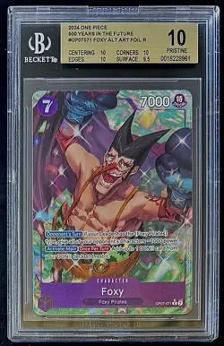 BGS 10 One Piece OP07-071 R* Foxy - English - 500 Years in the Future - Graded - Image 1