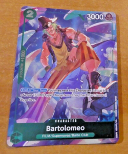 ONE PIECE ENGLISH CARD GAME CARTE Bartolomeo P-029 ALT EN JCC NEUF - Image 1