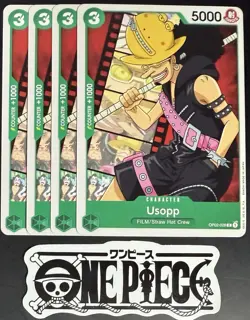 4x One Piece OP02-028 C Usopp - English - Playset - Regular - TCG - NM/M - Image 1