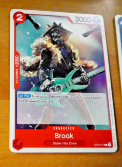 ONE PIECE ENGLISH CARD GAME CARTE PROMO STRAW HAT CREW Brook ST01-011 EN JCC M - Image 1
