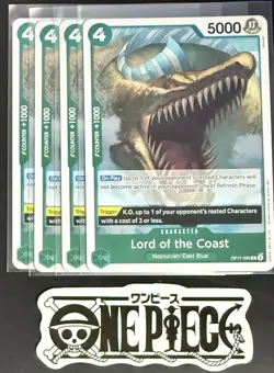 4x One Piece OP11-028 R Lord of the Coast- English - Foil - Playset - TCG - NM/M - Image 1