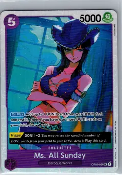 Ms. All Sunday OP04-064 SR Kingdoms of Intrigue - One Piece Card - NM - Image 1