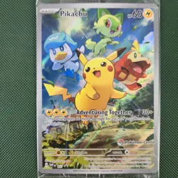 SEALED POKEMON CENTER Pikachu SVP027 Scarlet & Violet Promo ETB Nintendo Card - Image 2