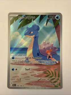 Misty’s Lapras 194/182 Illustration Rare 2025 Pokemon Destined Rivals Card NM+ - Image 1