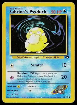 Pokemon Card Gym Challenge Sabrina's Psyduck 99/132 Common - Image 1