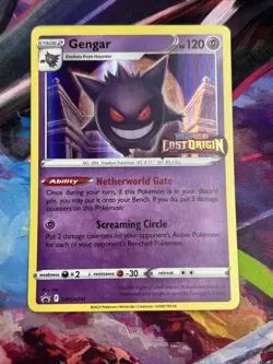 Gengar SWSH241 Lost Origin Prerelease SWSH Promo Stamp Card look photos - Image 1