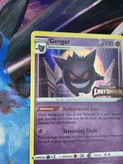 Gengar SWSH241 Lost Origin Prerelease SWSH Promo Stamp Card look photos - Image 2