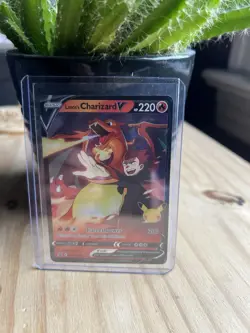 Pokemon TCG Lance's Charizard v SWSH133 Celebrations Black Star Promo Holo Card - Image 1