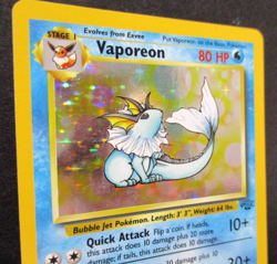 Pokemon Card Vaporeon 12/64 Holo Rare Jungle Set WOTC Near Mint - Image 3