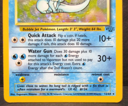 Pokemon Card Vaporeon 12/64 Holo Rare Jungle Set WOTC Near Mint - Image 4