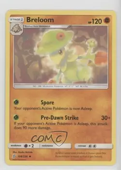 Breloom Pokemon Sun & Moon Unified Minds #108 - Image 1