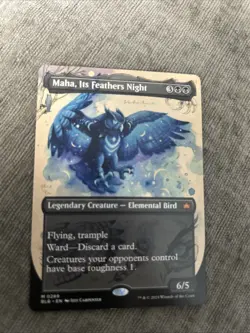 Maha, Its Feathers Night (Borderless) Bloomburrow Regular - Image 1