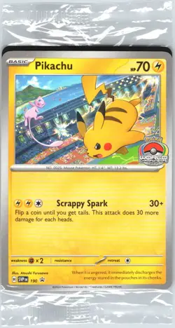 Pikachu 190 Promo Scarlet & Violet Promo Pokemon NM Sealed - Image 1