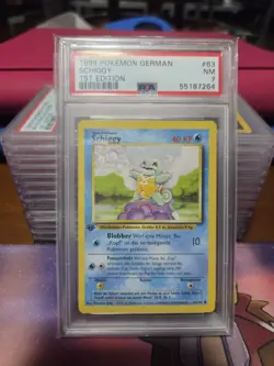 Pokemon: Squirtle (Schiggy) - 63/102 - Base Set - 1st Edition - NM (German) Psa7 - Image 1