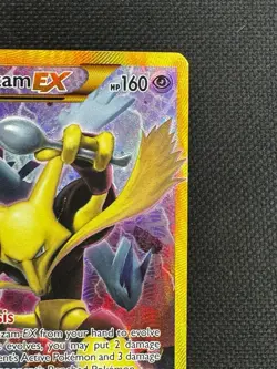 Alakazam EX Fates Collide 125/124 Full Art Holo Secret Rare Pokemon - Image 3