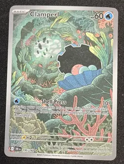 Clamperl - 195/182 Sv10: Destined Rivals Holo Illustration Rare - Pokemon - NM/M - Image 1