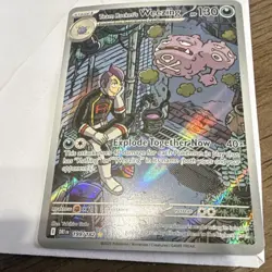 Pokemon TCG Team Rocket's Weezing 199/182 Sv10 Illustration Rare Full Art Holo … - Image 1
