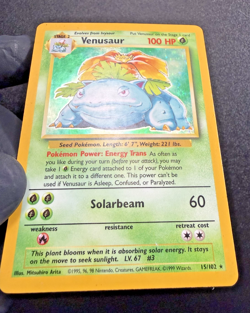 Venusaur 15/102 Holo Rare Pokemon 1999 Base Set Unlimited WOTC Vintage NM/LP - Image 4