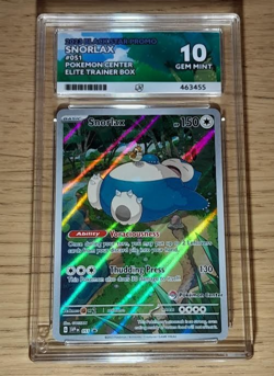 SNORLAX 051 POKEMON CENTER 151 ETB PROMO -ACE 10 -🔥 PERFECT 10 SUBGRADES 🔥 - Image 1