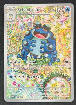 2025 Pokemon Black Bolt Seismitoad #105 Illustration Rare - Near Mint+ - Image 1