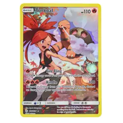 Torkoal Secret 237/236 SM Cosmic Eclipse Pokemon Holo Illustration Rare NM - Image 1