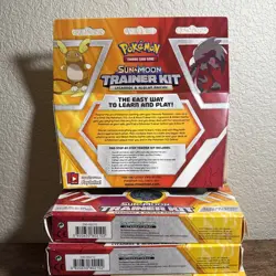 Pokemon TCG Sun & Moon Trainer Kit Lycanroc & Alolan Raichu SEALED Lot of 4 - Image 2
