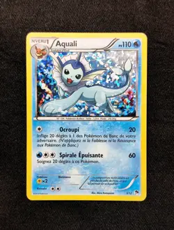 Pokemon "Aquali / Vaporeon" 3/12 *Holo* McDonald's 2013 - French - Ex/GD - Image 1