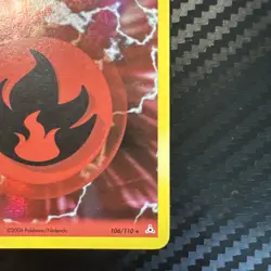 2006 Pokemon EX Holon Phantoms Fire Energy Holo #106/110 HP/DMG - Image 5