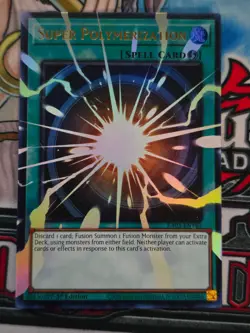 Yugioh Super Polymerization Extended Art Overframe RA05-EN149 Ultra Rare In Hand - Image 1