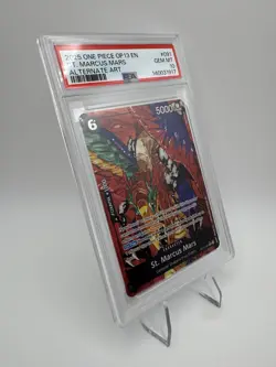 2025 Bandai One Piece OP13 St. Marcus Mars OP13-091 Alt Art Foil PSA 10 - Image 3