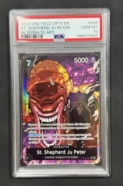 2025 ONE PIECE OP13-CARRYING ON HIS WILL ST. SHEPHERD JU PETER ALT ART PSA 10 - Image 1