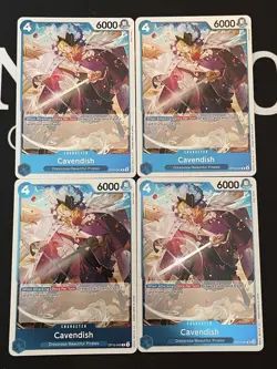 One Piece TCG Cavendish (045) OP10-045 Royal Blood Foil Playset - Image 1