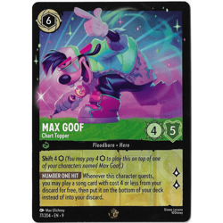 Max Goof Chart Topper Disney Lorcana Fabled 77/204 Legendary Non-Foil - Image 1