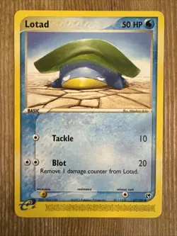 Lotad 67/100 2003 EX Sandstorm Pokemon Card e-Series Nintendo Common - VLP - Image 1