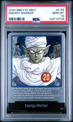 PSA 10 Gohan Piccolo E-55 Energy Marker Dragon Ball Manga Booster Card Fusion - Image 1