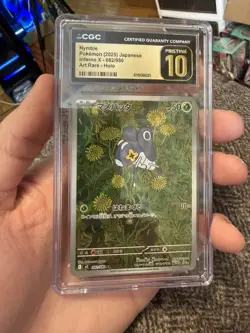 ✨✨ CGC PRISTINE 10 Nymble AR 082/080 Inferno X Pokemon Card - Image 1