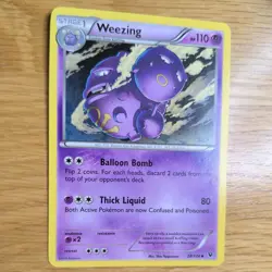 WEEZING 28/124 POKEMON CARD (FATES COLLIDE SET) - Image 3