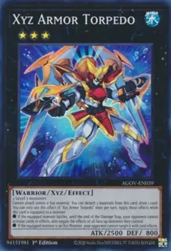Xyz Armor Torpedo - AGOV-EN039 - Super Rare - 1st Edition Near Mint Yugioh! Card - Image 1