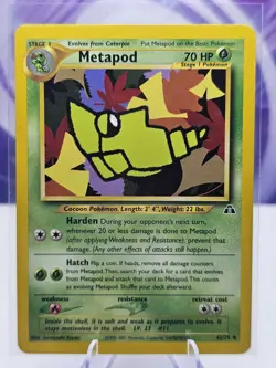 Metapod 42/75 Pokemon Card Neo Discovery MP - Image 1